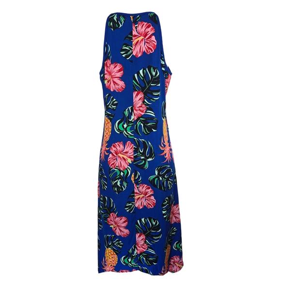 Tommy Bahama Sleeveless Hybiscus Pinapple Leaf Novelity Print Women's Dress M - Picture 3 of 5
